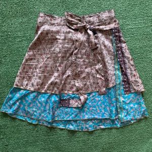 100% Silk wrap skirt